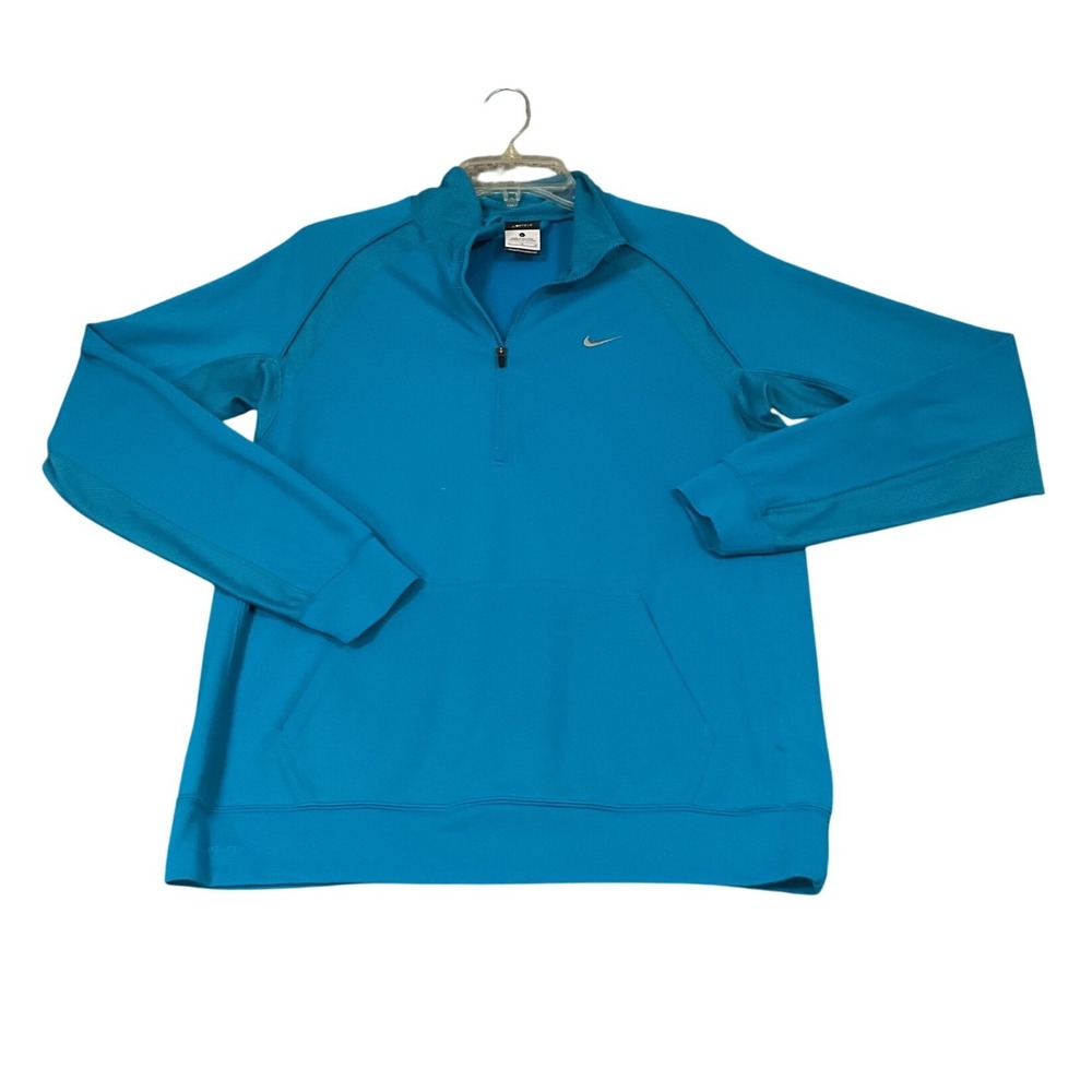 Nike Pullover Kids Large Blue Excellent‎ Dri-FIT Quarter Zip Mesh Panel Pocket